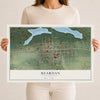 Map of Reardan, Washington, 12 x 18 inch unframed archival matte print