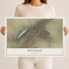 Map of Ritzville, Washington, 12 x 18 inch unframed archival matte print
