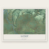 Satsop, Washington map print, the full design