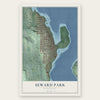 Seward Park, Washington map print, the full design