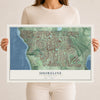 Map of Shoreline, Washington, 12 x 18 inch unframed archival matte print