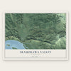 Skamokawa Valley, Washington map print, the full design