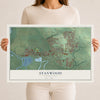 Map of Stanwood, Washington, 12 x 18 inch unframed archival matte print