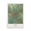 Map of Tekoa, Washington, 12 x 18 inch unframed archival matte print