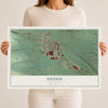 Map of Tieton, Washington, 12 x 18 inch unframed archival matte print