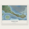 Tokeland, Washington map print, the full design