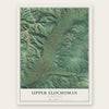 Upper Elochoman, Washington map print, the full design