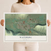 Map of Waitsburg, Washington, 12 x 18 inch unframed archival matte print