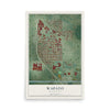 Map of Wapato, Washington, 12 x 18 inch unframed archival matte print