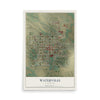 Map of Waterville, Washington, 12 x 18 inch unframed archival matte print