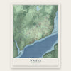 Wauna, Washington map print, the full design