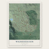 Wilderness Rim, Washington map print, the full design