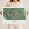 Map of Yacolt, Washington, 12 x 18 inch unframed archival matte print