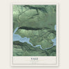 Yale, Washington map print, the full design