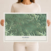 Map of Barre, Wisconsin, 12 x 18 inch unframed archival matte print