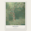 Batavia, Wisconsin map print, the full design