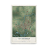 Map of Berlin, Wisconsin, 12 x 18 inch unframed archival matte print