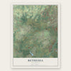 Bethesda, Wisconsin map print, the full design