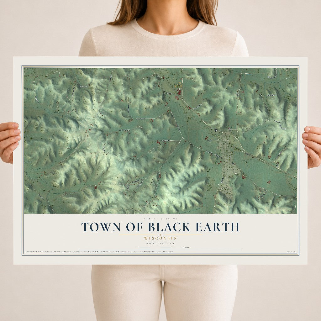 Map of the Town of Black Earth, Wisconsin, 18 x 24 inch unframed archival matte print