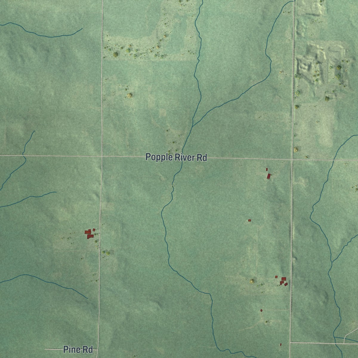 Close-up of the map of Butler, Clark County, Wisconsin print showing street and building detail