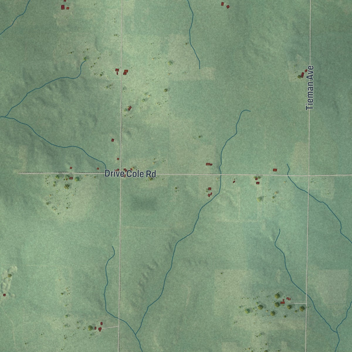 Second close-up of the map of Butler, Clark County, Wisconsin print showing more streets and buildings