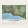 Butte des Morts, Wisconsin map print, the full design