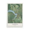 Map of Cazenovia, Wisconsin, 12 x 18 inch unframed archival matte print