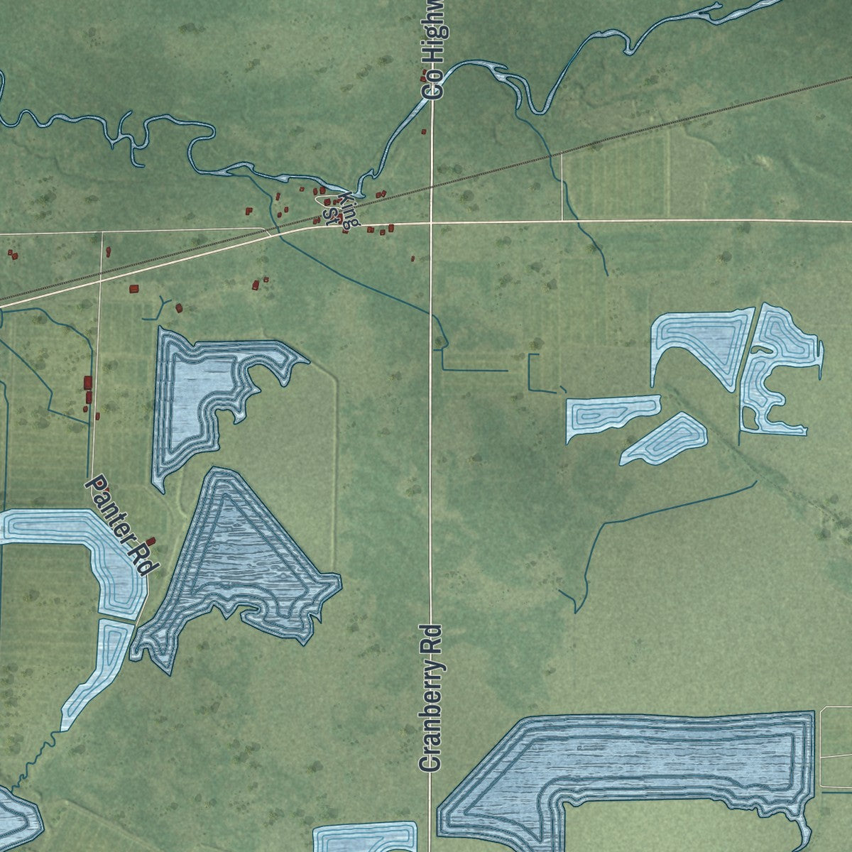 Close-up of the map of City Point, Wisconsin print showing street and building detail