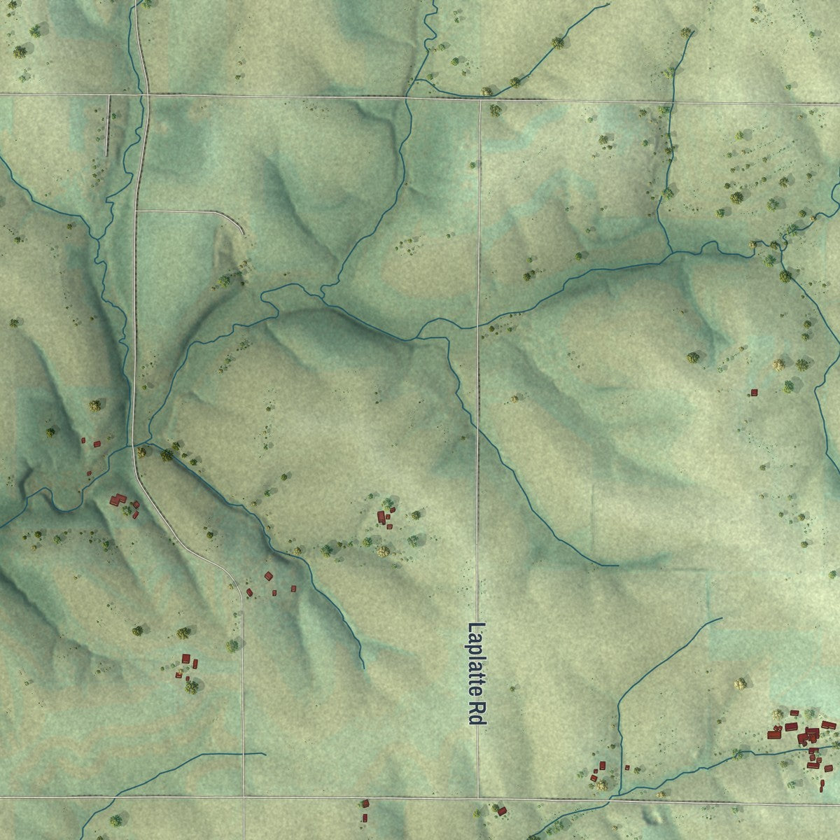 Second close-up of the map of Clifton, Grant County, Wisconsin print showing more streets and buildings