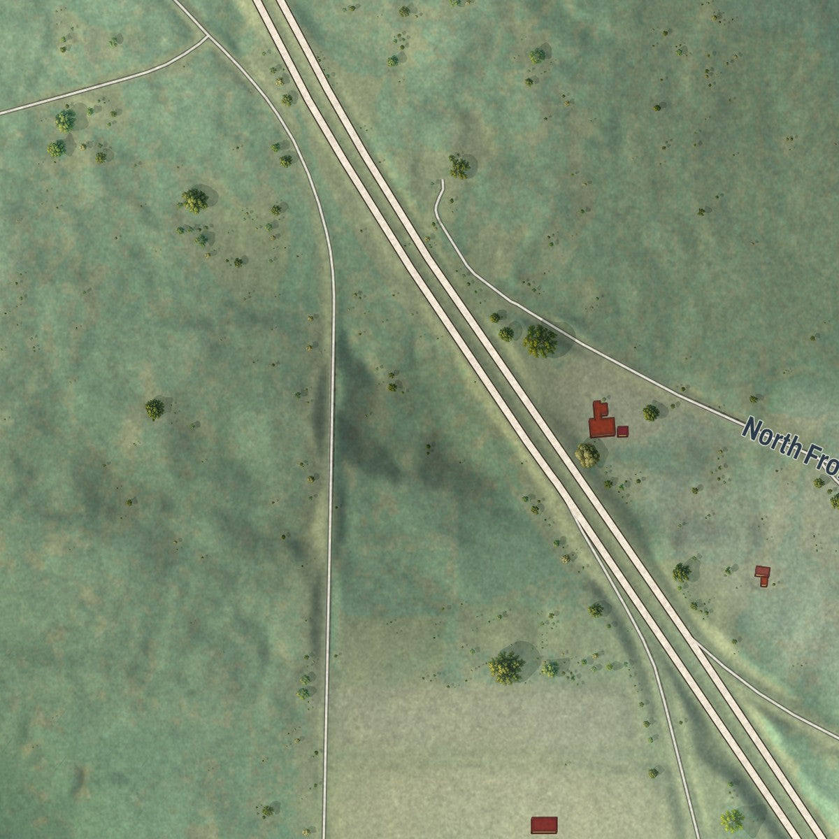 Second close-up of the map of Coloma, Wisconsin print showing more streets and buildings