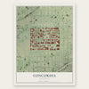 Concordia, Wisconsin map print, the full design