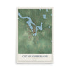 Map of Cumberland, Wisconsin, 12 x 18 inch unframed archival matte print