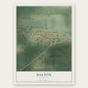 Dalton, Wisconsin map print, the full design