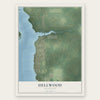 Dellwood, Wisconsin map print, the full design