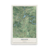 Map of Delton, Wisconsin, 12 x 18 inch unframed archival matte print