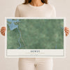 Map of Dewey, Portage County, Wisconsin, 12 x 18 inch unframed archival matte print