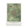 Map of Dodgeville, Wisconsin, 12 x 18 inch unframed archival matte print