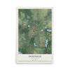 Map of Dousman, Wisconsin, 12 x 18 inch unframed archival matte print