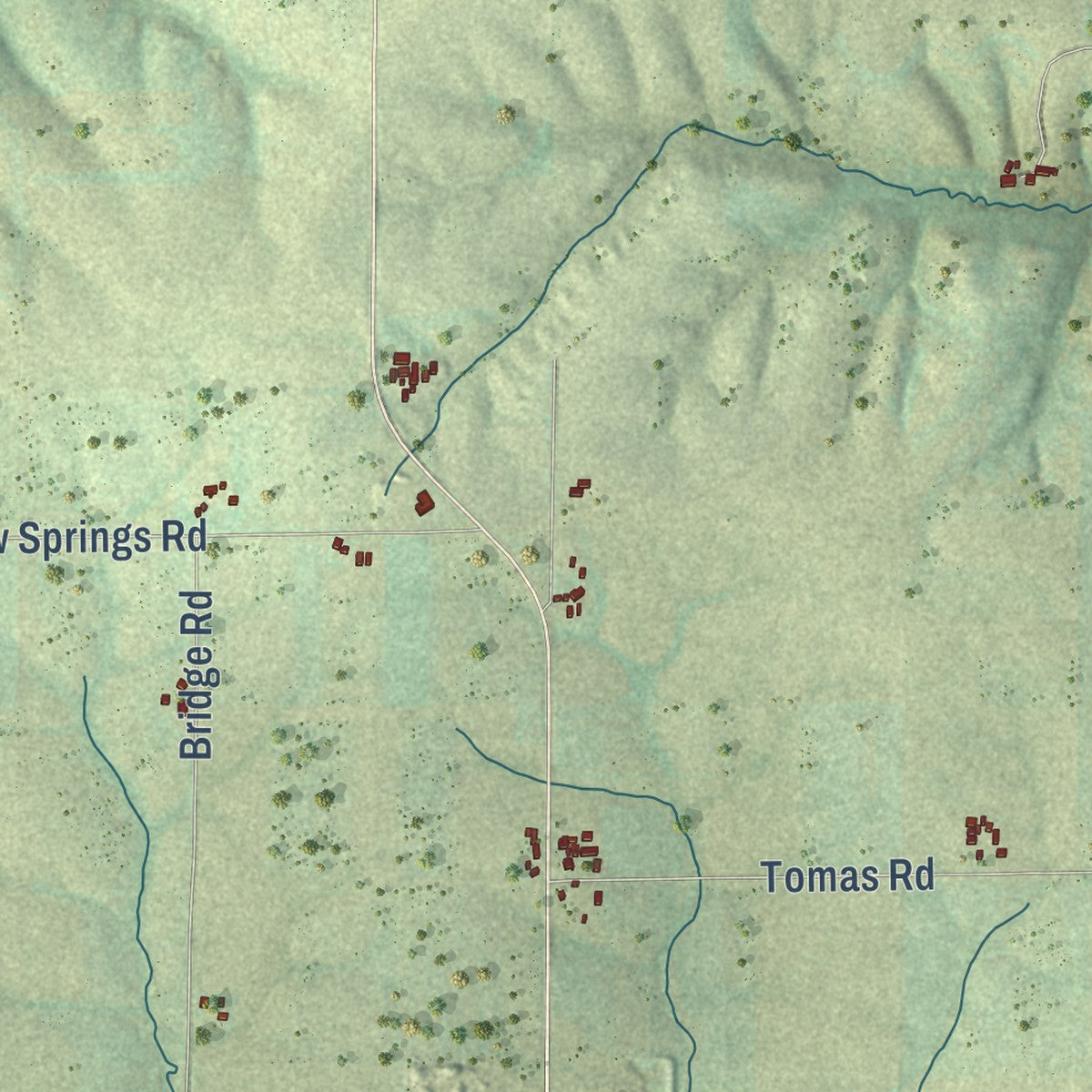 Second close-up of the map of the Town of Eden, Iowa County, Wisconsin print showing more streets and buildings