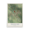 Map of Eden, Wisconsin, 12 x 18 inch unframed archival matte print