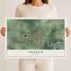 Map of Edgerton, Wisconsin, 12 x 18 inch unframed archival matte print