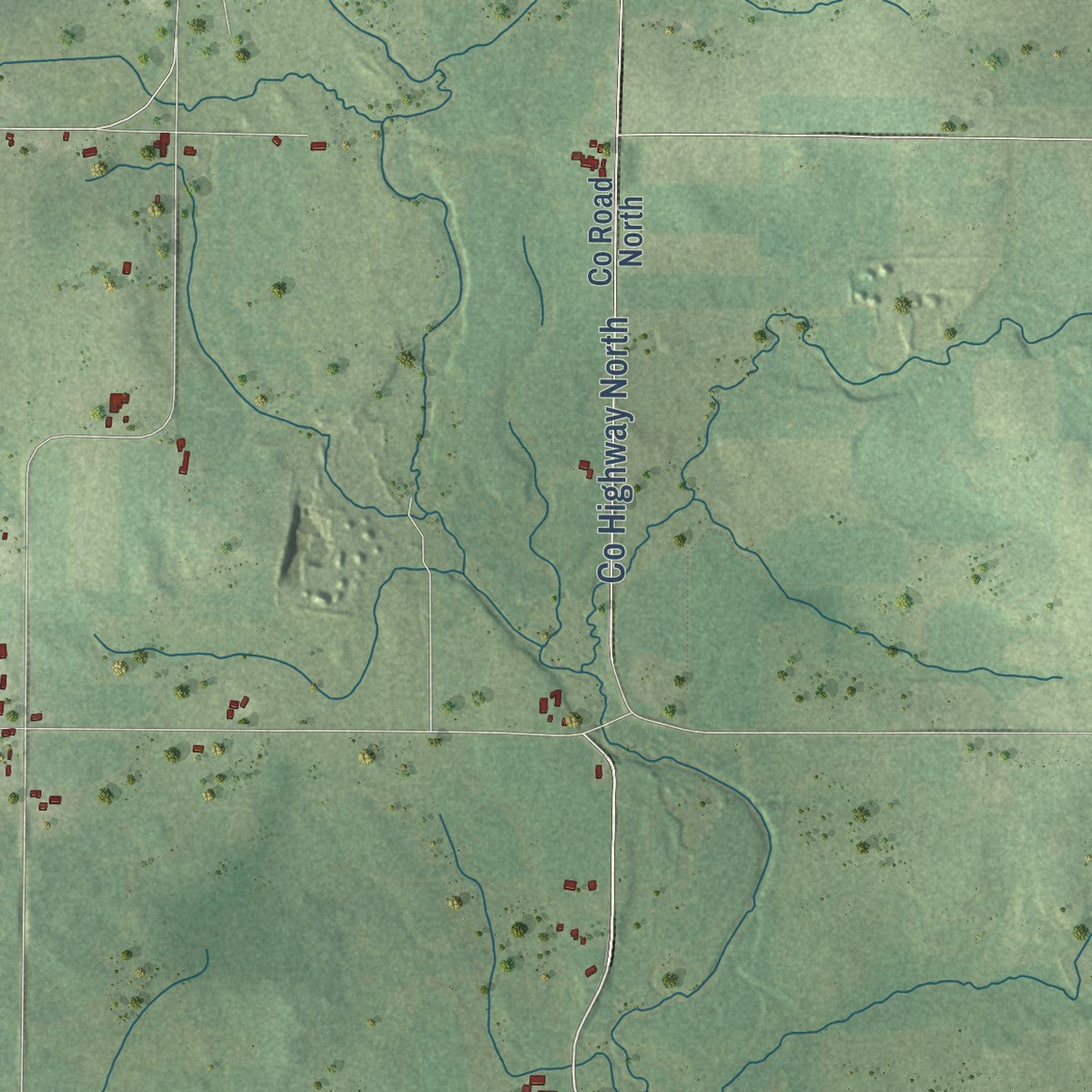 Second close-up of the map of Edson, Wisconsin print showing more streets and buildings