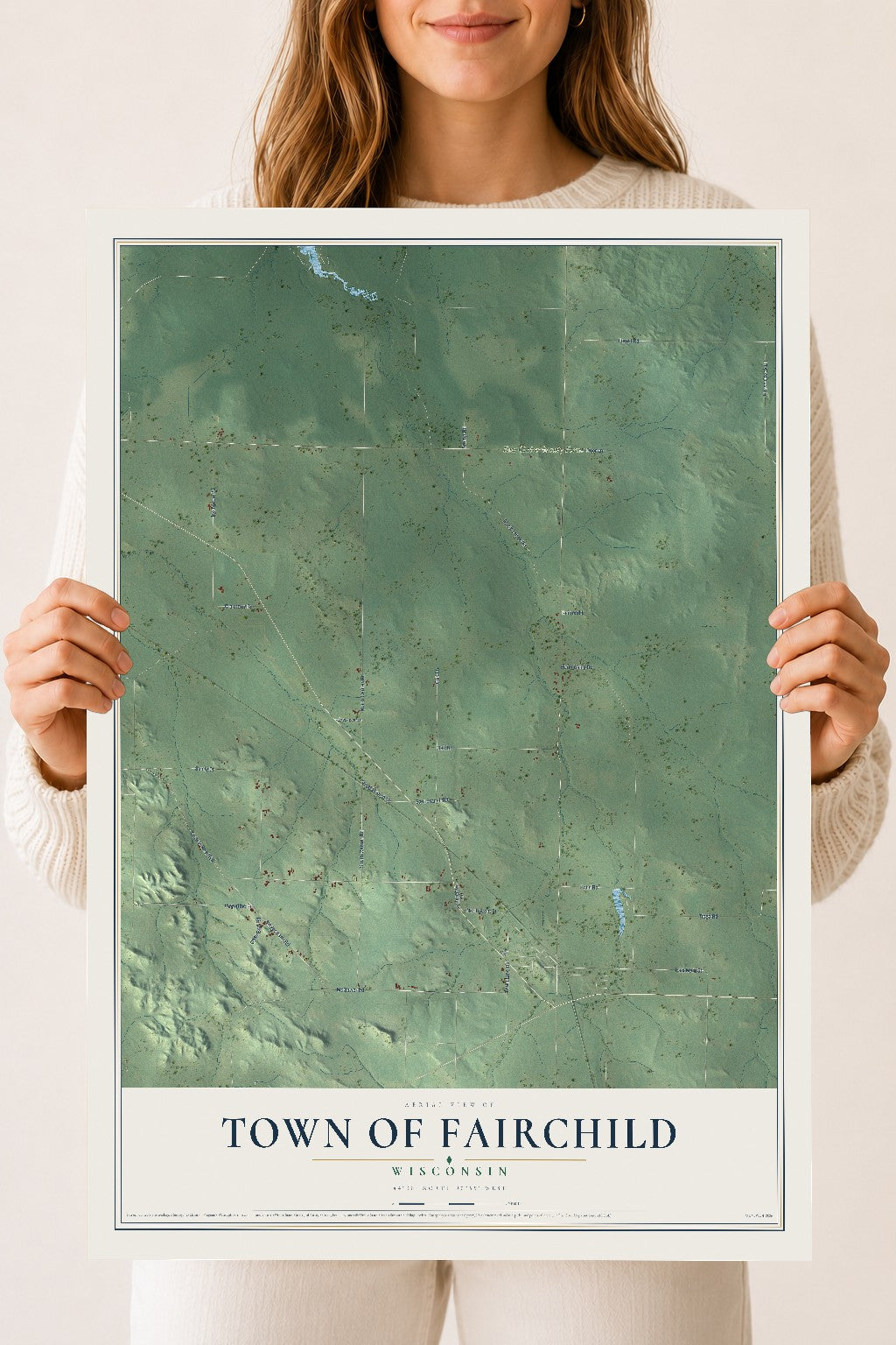 Map of the Town of Fairchild, Wisconsin, 18 x 24 inch unframed archival matte print