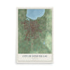 Map of Fond du Lac, Wisconsin, 12 x 18 inch unframed archival matte print
