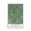 Map of Fort Winnebago, Wisconsin, 12 x 18 inch unframed archival matte print