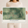 Map of Francis Creek, Wisconsin, 12 x 18 inch unframed archival matte print