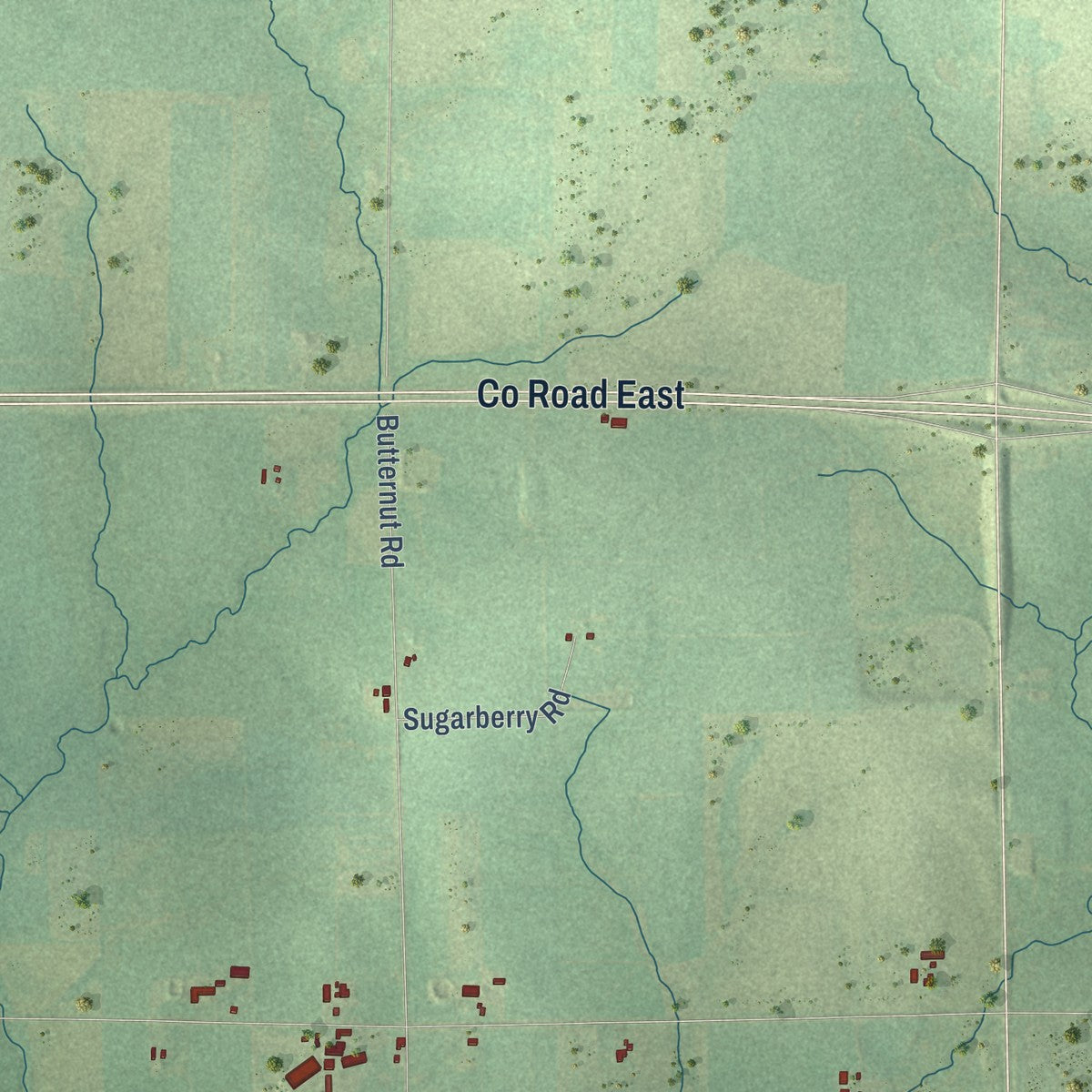 Close-up of the map of Frankfort, Marathon County, Wisconsin print showing street and building detail