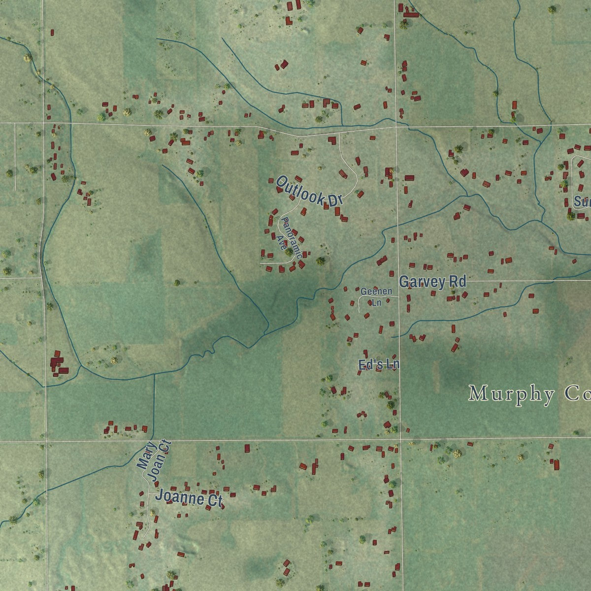 Second close-up of the map of Freedom, Outagamie County, Wisconsin print showing more streets and buildings