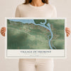 Map of Fremont, Wisconsin, 12 x 18 inch unframed archival matte print