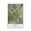 Map of Friesland, Wisconsin, 12 x 18 inch unframed archival matte print